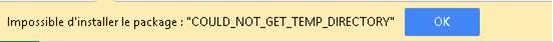 COULD NOT GET TEMP DIRECTORY
