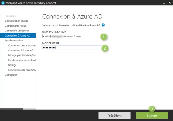 Azure AD Connect compte Office 365