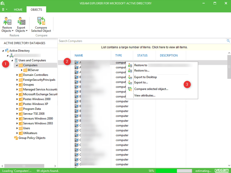 Veeam Agent : restauration