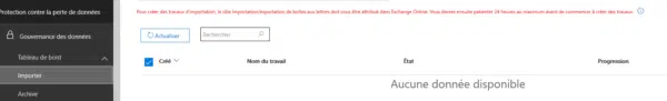 Error import right o365