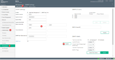 Configuration SNMP ILO