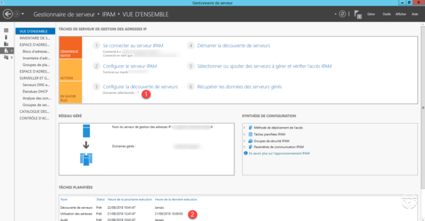 Configuration de la découverte terminée