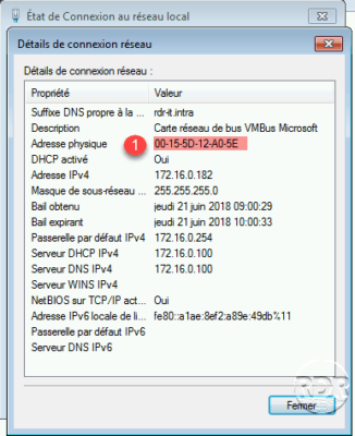 Réservation DHCP