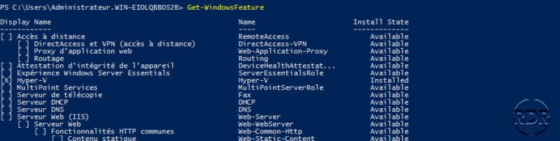 Get-WindowsFeature