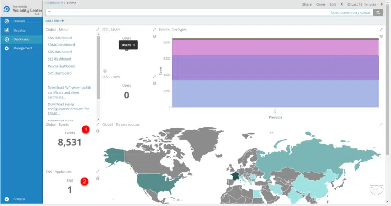 Stormshield Visibility Center : configuration du firewall