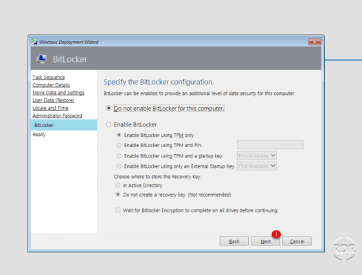 Configuration de BitLocker