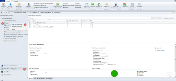 Nouvelle application SCCM