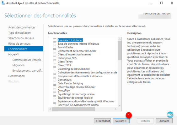 Windows Server features list