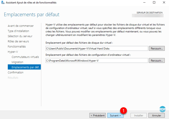 Default location for virtual machines