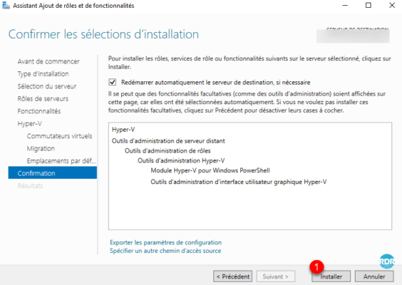 Start hyper-v install