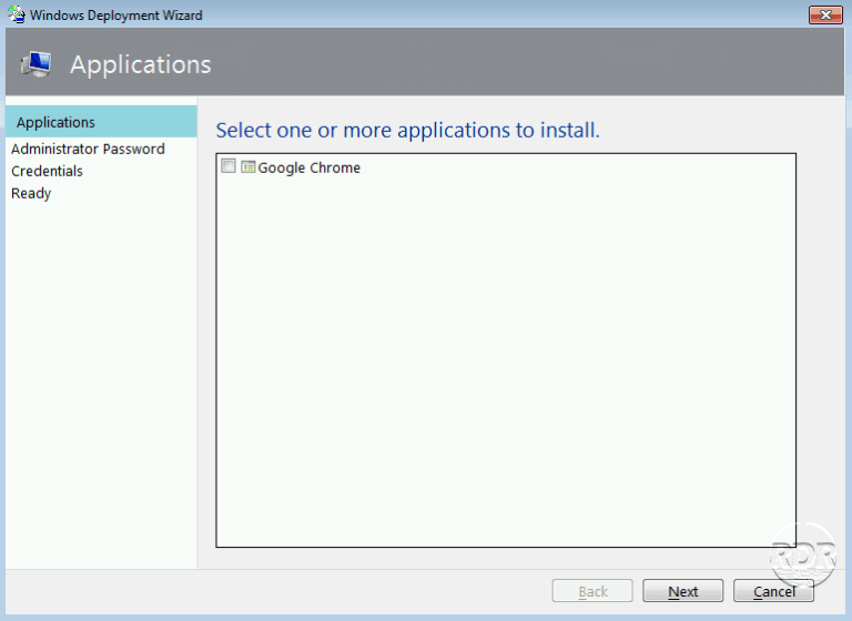 MDT installation of applications when deploying Windows