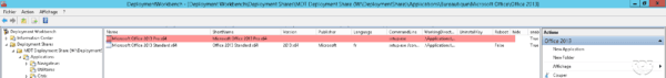 Office dans la console MDT