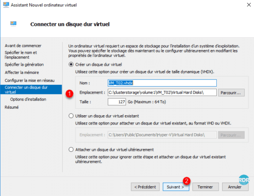 Configuration du VHDx