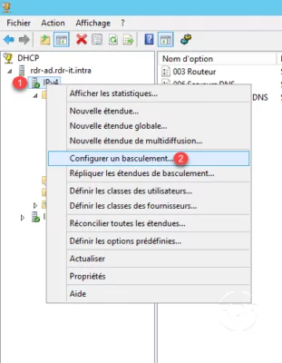 Configuration du basculement DHCP