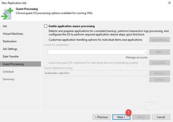 application-aware processing