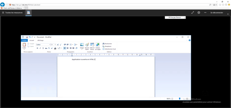 HTML5 client for Microsoft Remote Desktop Service