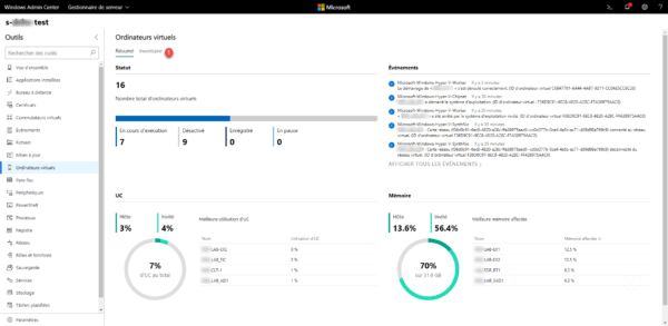 Admin Center - VM resume