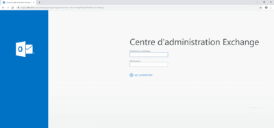 Exchange 2016 - page de connexion