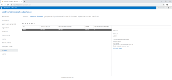 database mounted