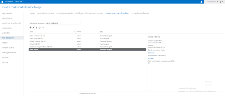 Exchange: create a Receive connector