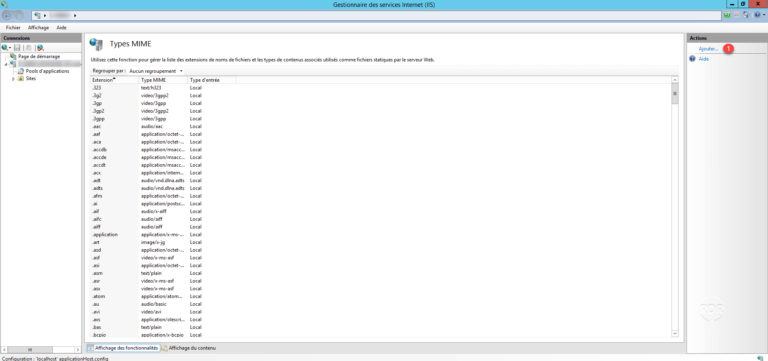 IIS fichiers pac et dat pour la configuration de proxy