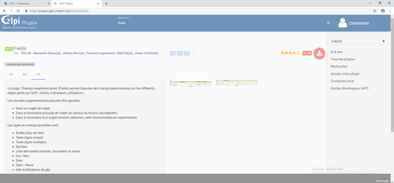 GLPI : add custom fields
