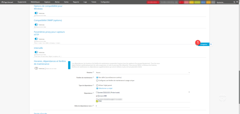 PRTG: equipment dependent on a parent