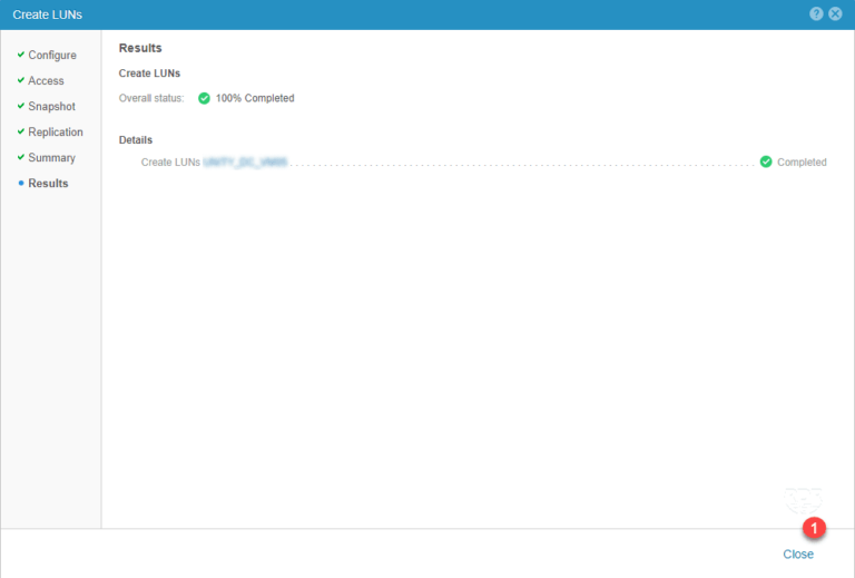 EMC Unity 300 add a LUN