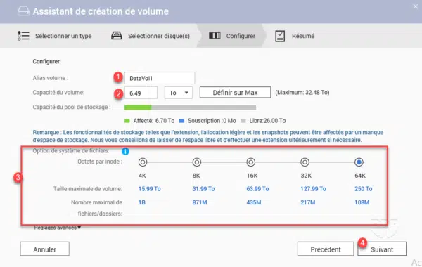 Configure volume