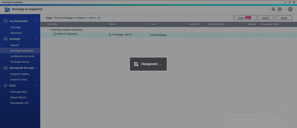 Wait while creating the volume