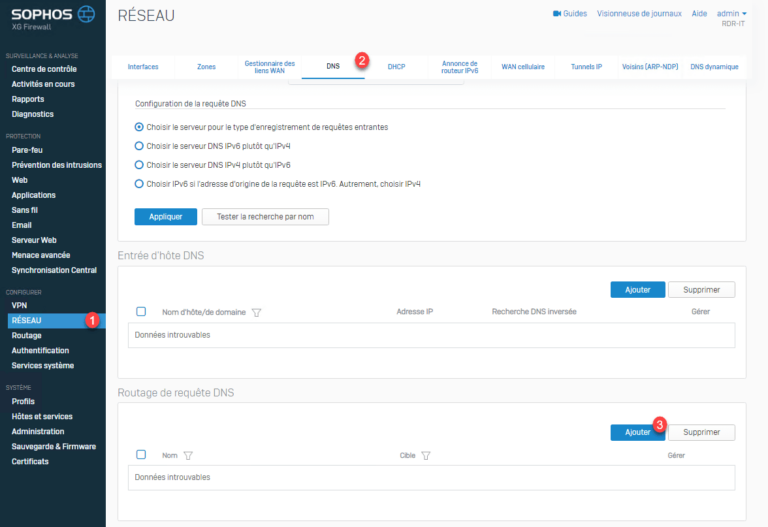 Sophos XG: routing DNS queries