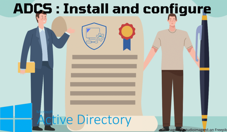 Enterprise certification authority: installation and configuration with Windows Server