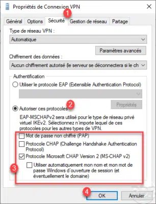 Sécurité de la connexion VPN / VPN connection security