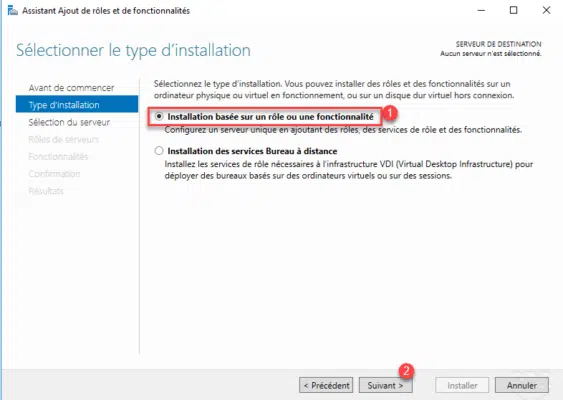 Select Install type