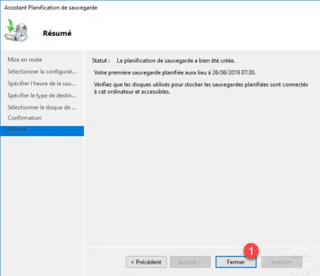WIndows Backup created