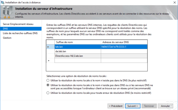 Param DNS NRPT for DirectAccess