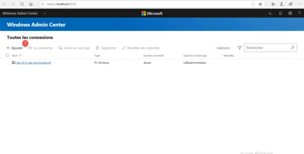 Windows Admin Center add server