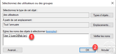 Select group or user