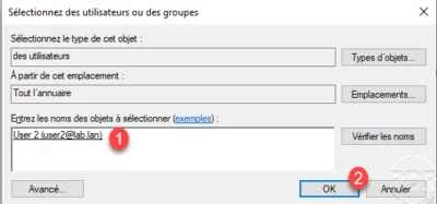 Select group or user