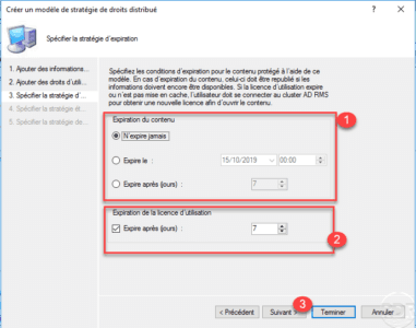 Expiration configuration