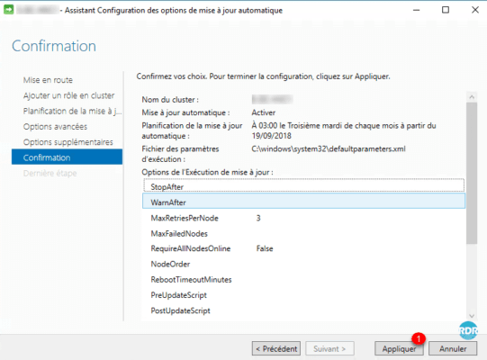 Overview configuration update for cluster