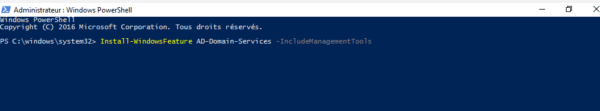 Install ADDS role in powershell