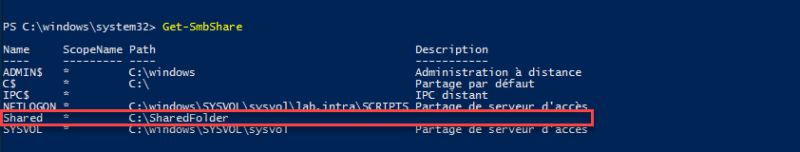 Get-SmbShare