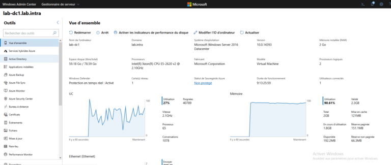Admin Center: installation in gateway mode