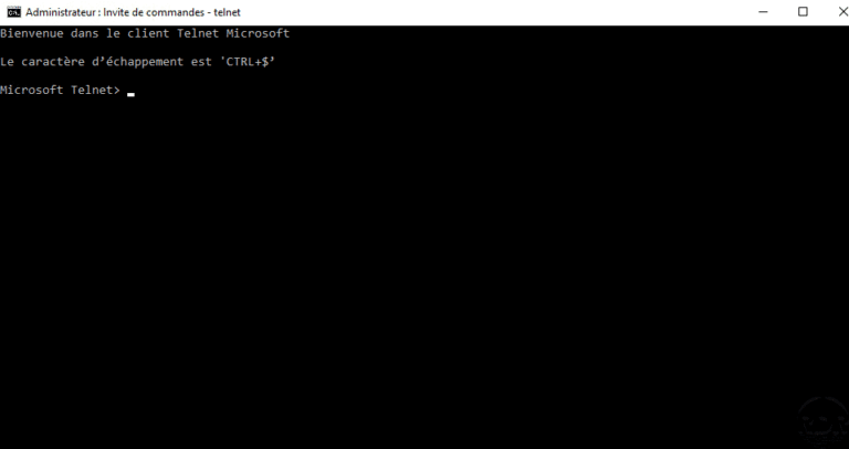 Windows Server : installation of the Telnet client