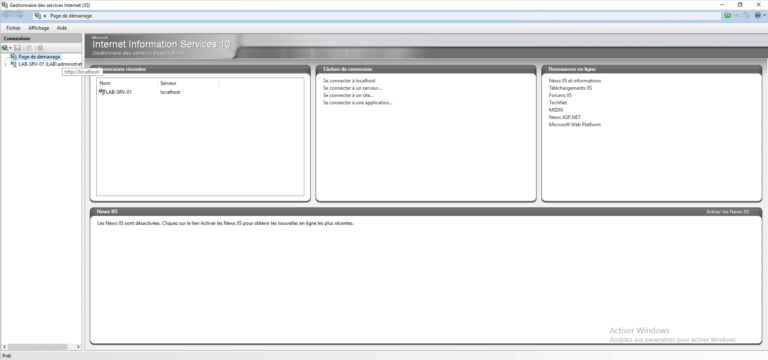 Windows Server : installation of the IIS role – Internet Information Services