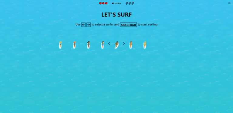 Microsoft Edge easter egg  : jeu de surf