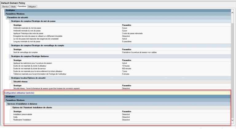 Default Domain Policy: Remove Remote Installation Services settings