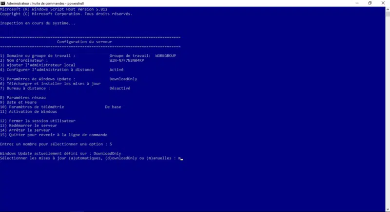 Windows Update configuration