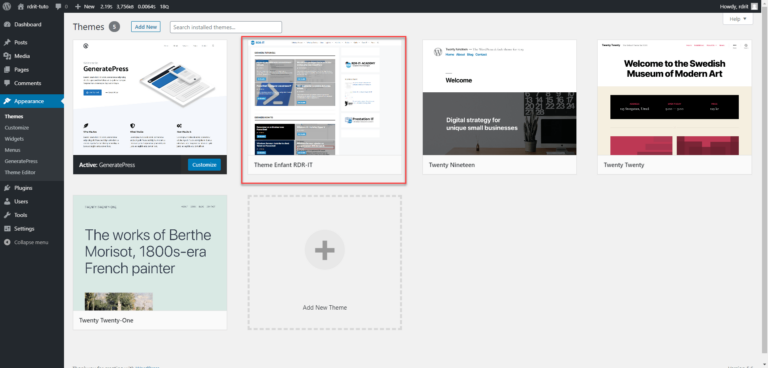WordPress : créer un thème enfant